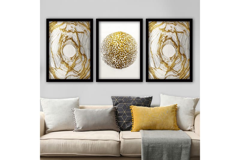 Decoratiivinen Kehystetty Taulu (3 osaa) 35x45 - Sisustustuotteet - Taulu & taide - Canvas-taulu