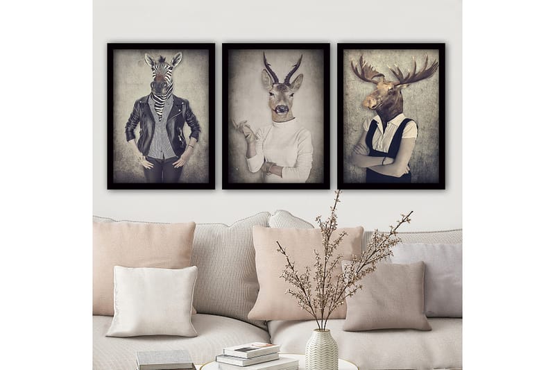 Decoratiivinen Kehystetty Taulu (3 osaa) 35x45, undefined