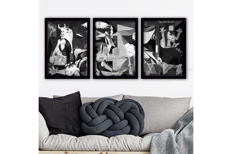 Decoratiivinen Kehystetty Taulu (3 osaa) 35x45, undefined