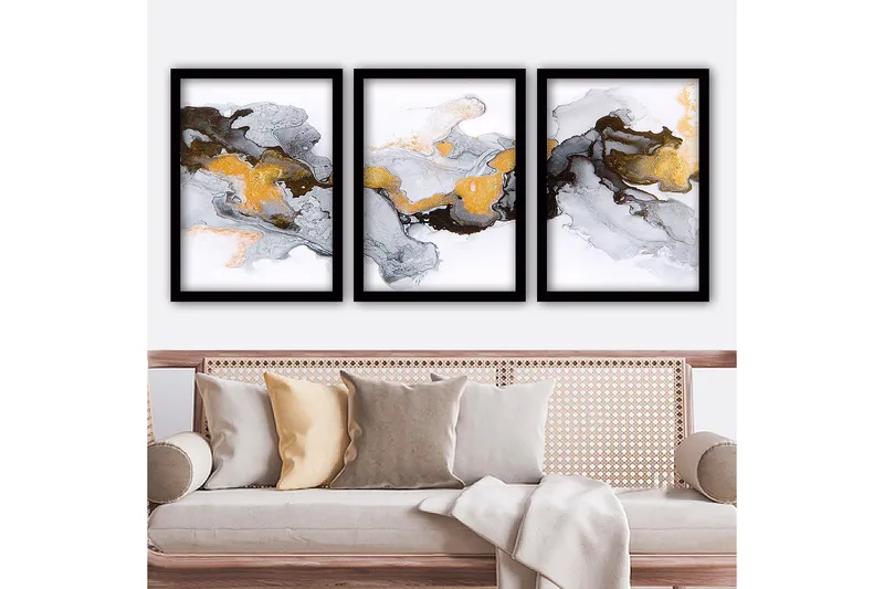 Decoratiivinen Kehystetty Taulu (3 osaa) 35x45, undefined