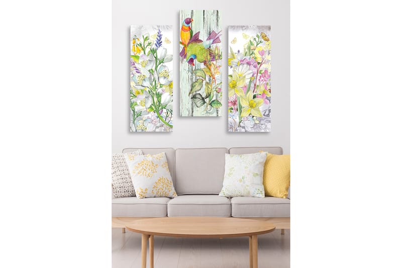 Decoratiivinen MDF-taulu (3 osaa) 20x50 - Sisustustuotteet - Taulu & taide - Canvas-taulu