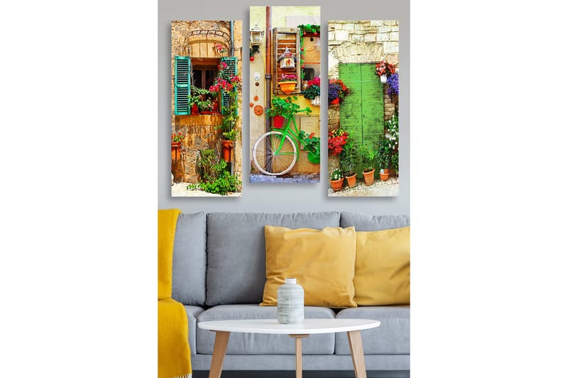 Decoratiivinen MDF-taulu (3 osaa) 20x50 - Sisustustuotteet - Taulu & taide - Canvas-taulu