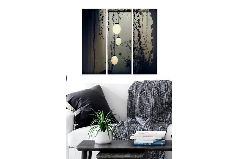 Decoratiivinen MDF-taulu (3 osaa) 20x50 - Sisustustuotteet - Taulu & taide - Canvas-taulu