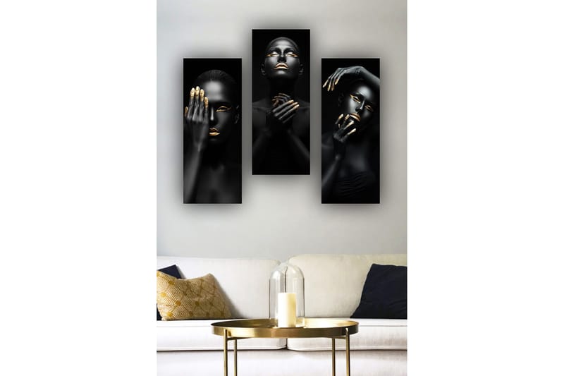 Decoratiivinen MDF-taulu (3 osaa) 20x50 - Sisustustuotteet - Taulu & taide - Canvas-taulu