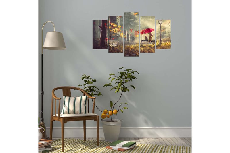Decoratiivinen MDF-taulu (5 osaa) 20x60 - Sisustustuotteet - Taulu & taide - Canvas-taulu