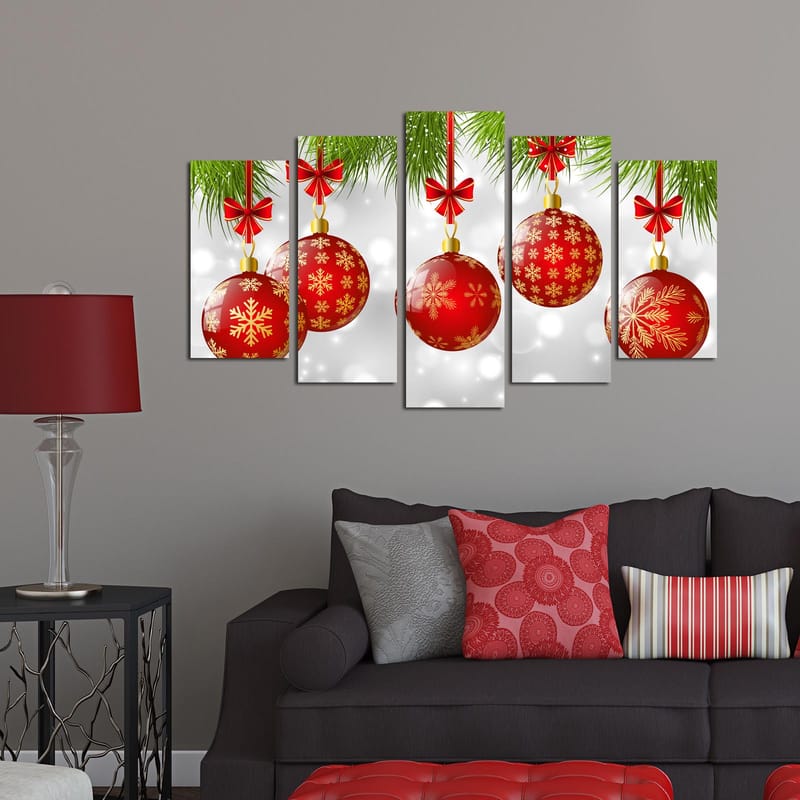 Decoratiivinen MDF-taulu (5 osaa) 20x60 - Sisustustuotteet - Taulu & taide - Canvas-taulu