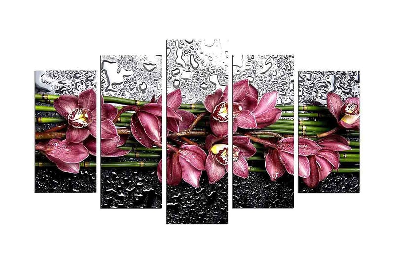 Decoratiivinen MDF-taulu (5 osaa) 20x60 - Sisustustuotteet - Taulu & taide - Canvas-taulu