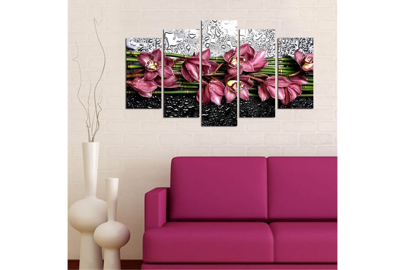 Decoratiivinen MDF-taulu (5 osaa) 20x60 - Sisustustuotteet - Taulu & taide - Canvas-taulu