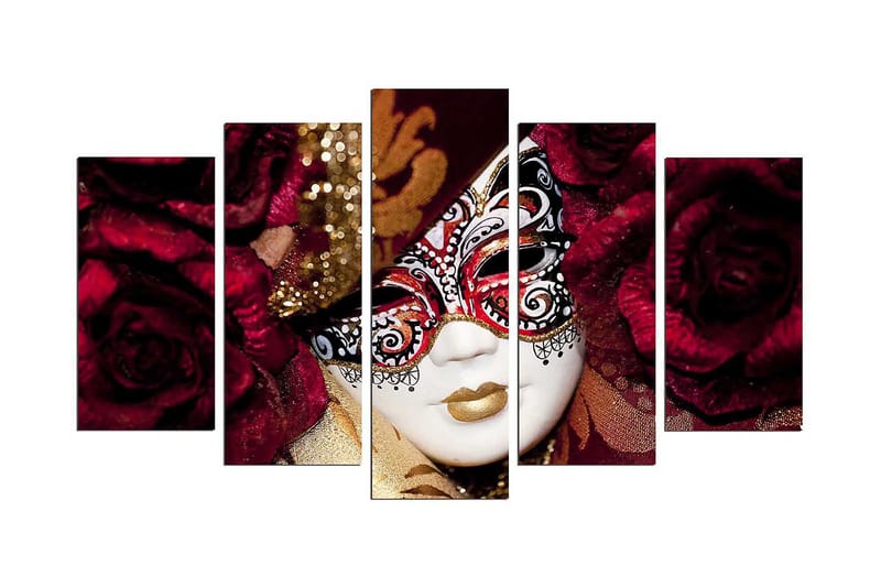 Decoratiivinen MDF-taulu (5 osaa) 20x60 - Sisustustuotteet - Taulu & taide - Canvas-taulu