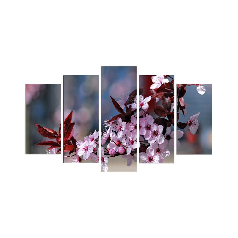 Decoratiivinen MDF-taulu (5 osaa) 20x60 - Sisustustuotteet - Taulu & taide - Canvas-taulu