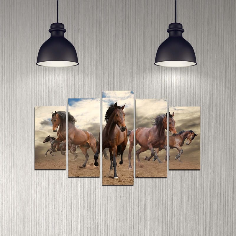 Decoratiivinen MDF-taulu (5 osaa) 20x60 - Sisustustuotteet - Taulu & taide - Canvas-taulu