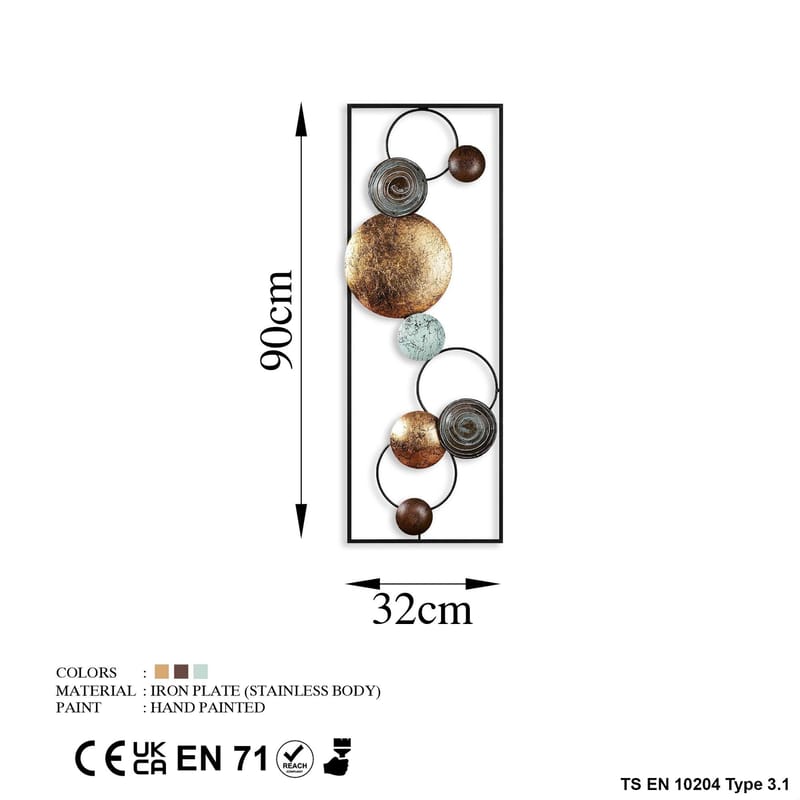 Decorative Metal Wall Accessory Wallxpert - Sisustustuotteet - Taulu & taide