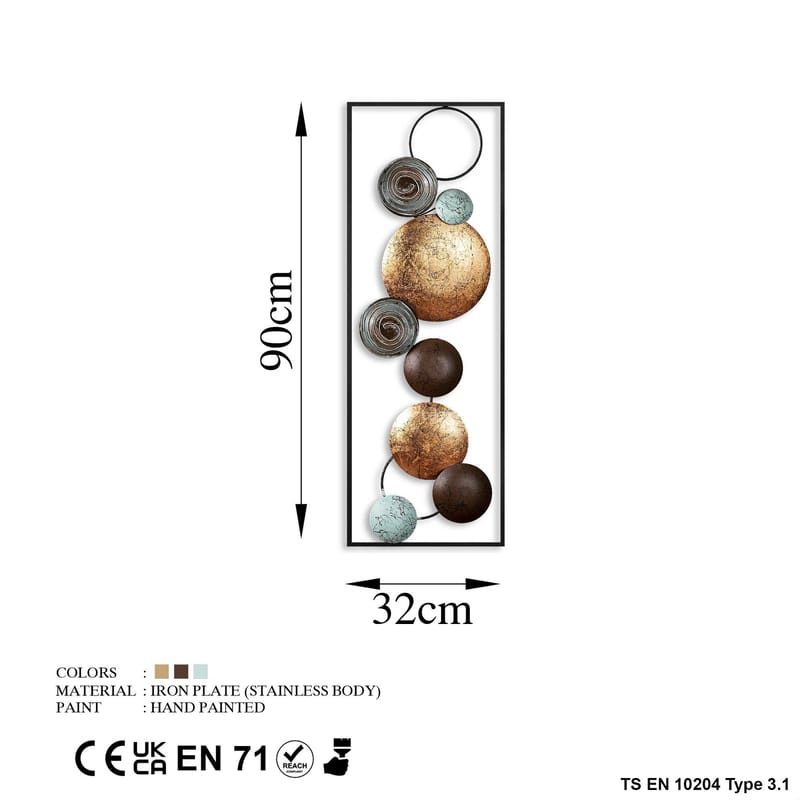 Decorative Metal Wall Accessory Wallxpert - Sisustustuotteet - Taulu & taide