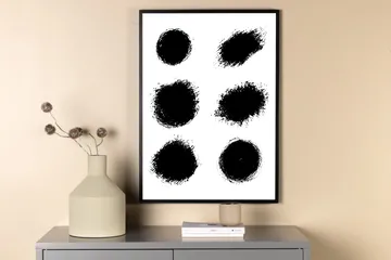 Juliste Dots 30x40 cm - Valkoinen - Sisustustuotteet - Taulu & taide - Juliste