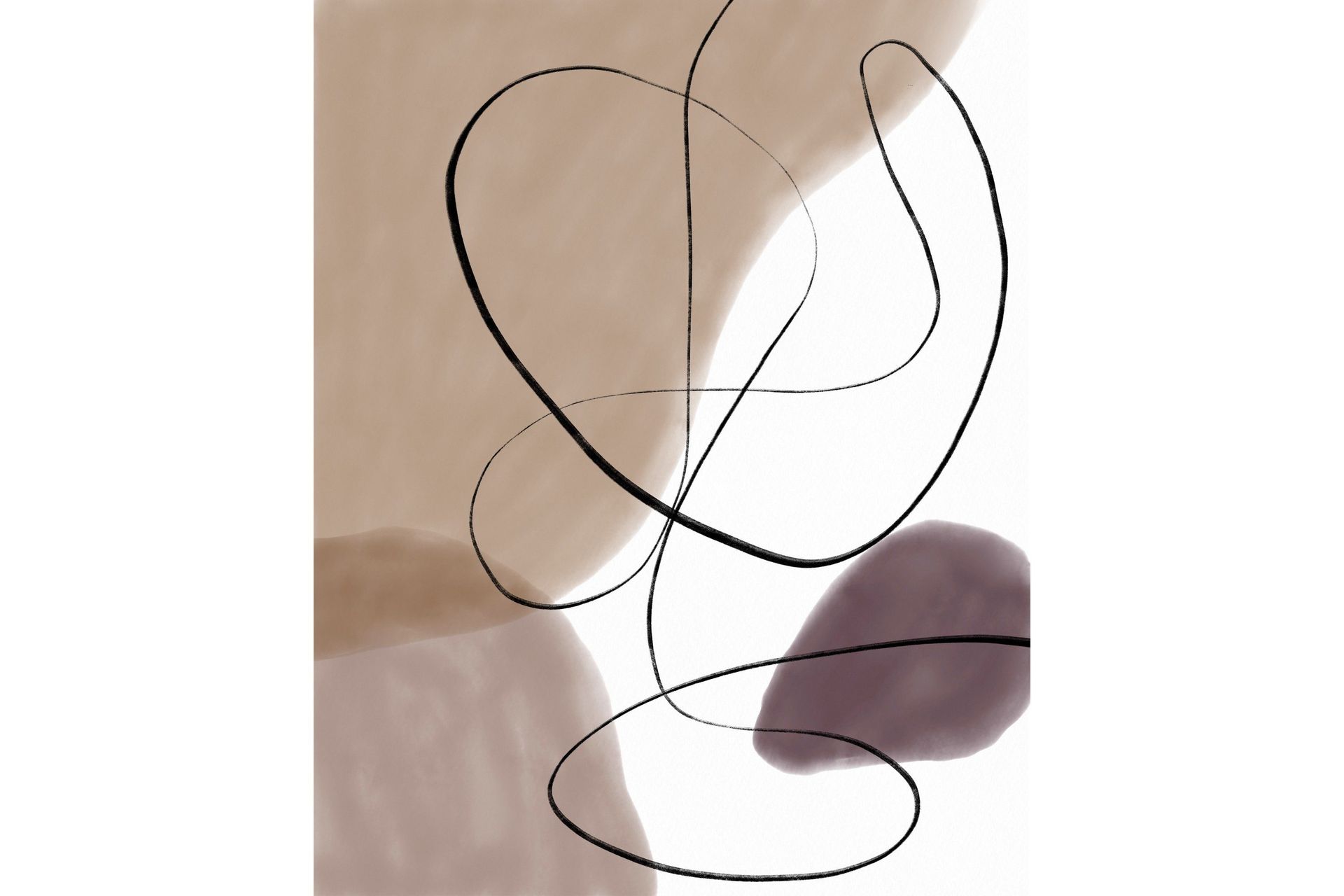 Juliste Lines 21x30 cm - Beige