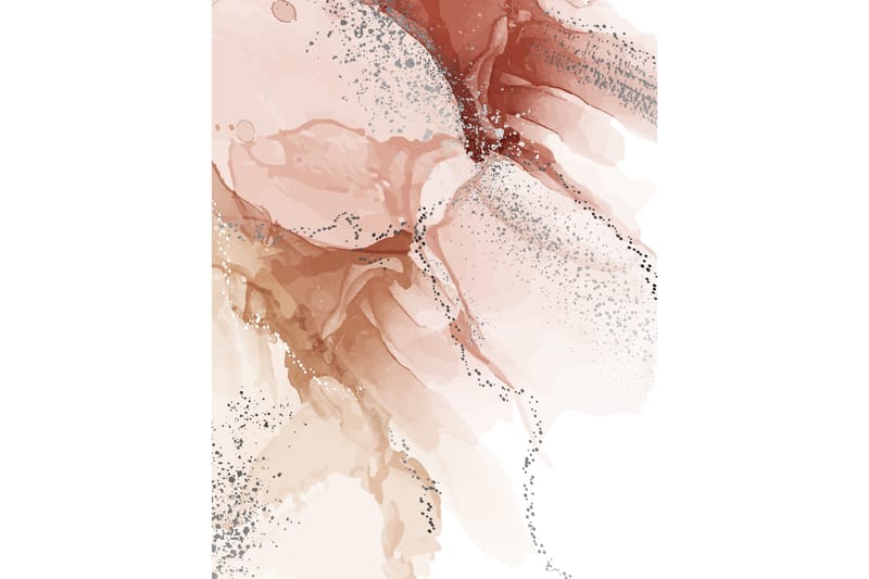 Juliste Splash 30x40 cm, Vaalearoosa