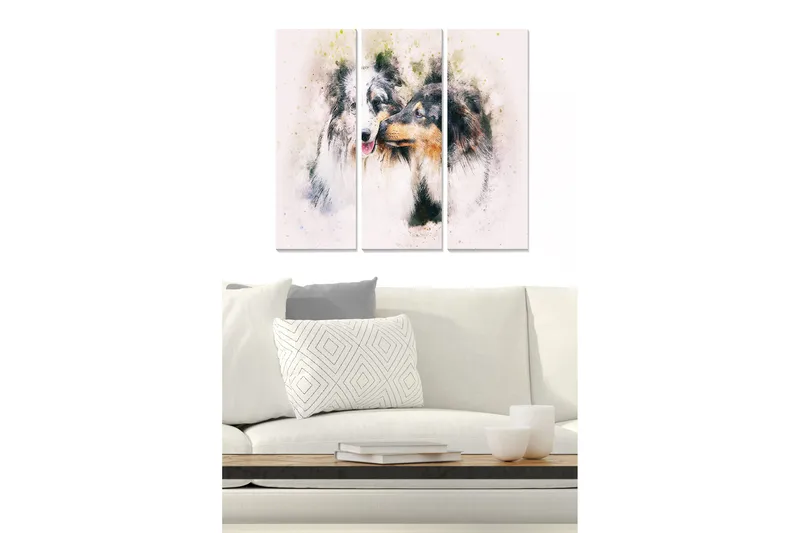 Canvastaulu Animal 3-pak Monivärinen - 20x50 cm - Sisustustuotteet - Taulu & taide - Canvas-taulu