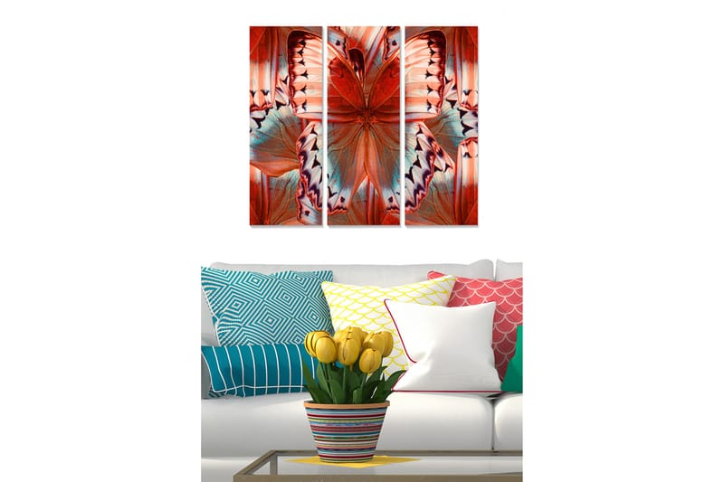 Canvastaulu Colorful 3-pak Monivärinen - 20x50 cm - Sisustustuotteet - Taulu & taide - Juliste
