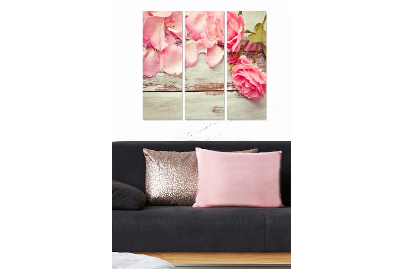 Canvastaulu Floral 3-pak Monivärinen - 20x50 cm - Sisustustuotteet - Taulu & taide - Juliste