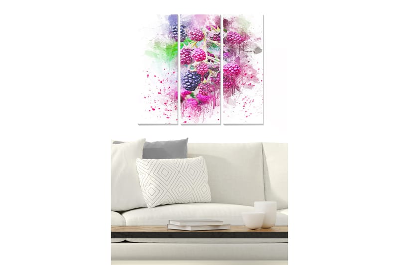 Canvastaulu Floral 3-pak Monivärinen - 20x50 cm - Sisustustuotteet - Taulu & taide - Juliste