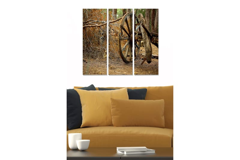 Canvastaulu Scenic 3-pak Monivärinen, 20x50 cm