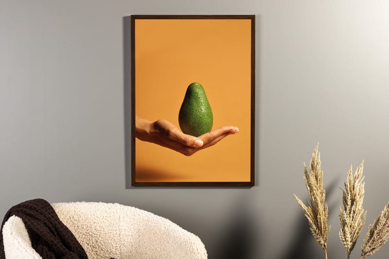 Juliste Avocado 30x40 cm - Oranssi/Vihreä - Sisustustuotteet - Taulu & taide - Juliste