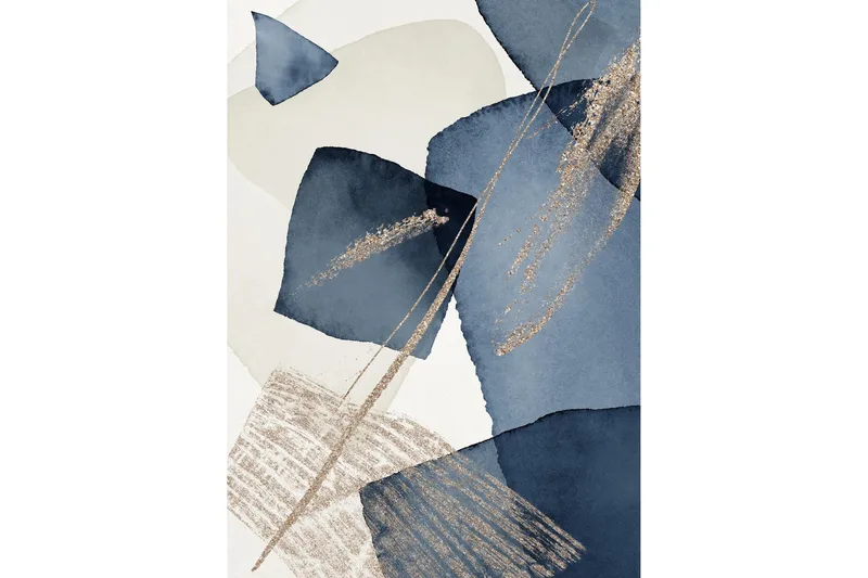 Juliste Blue Swirl 30x40 cm, Beige