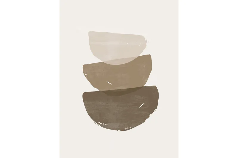 Juliste Brush strokes 30x40 cm, Beige
