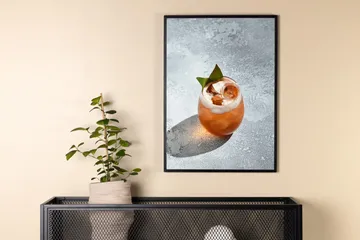 Juliste Drink 30x40 cm - Harmaa - Sisustustuotteet - Taulu & taide - Juliste