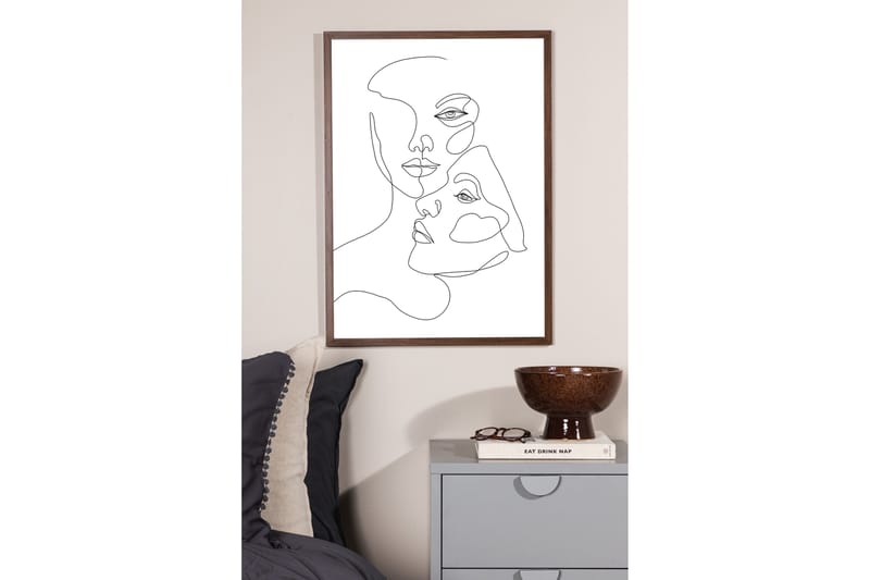 Juliste Faces 30x40 cm - Musta/Valkoinen - Sisustustuotteet - Taulu & taide - Juliste