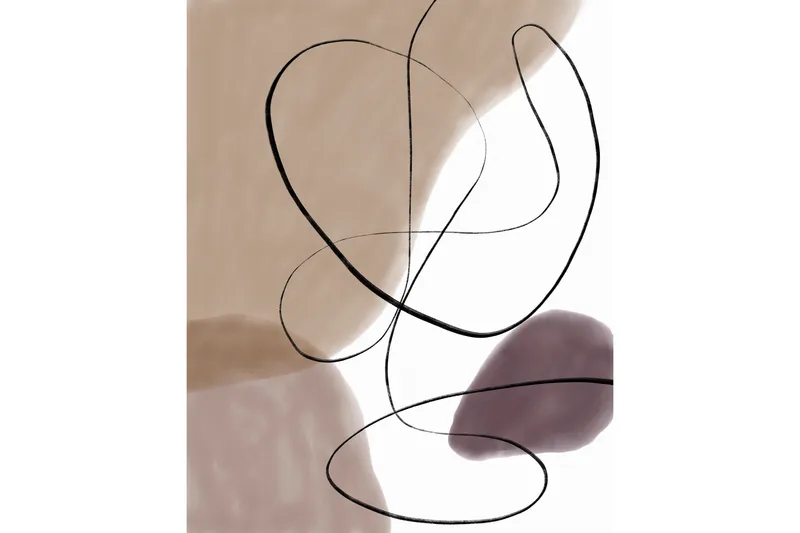 Juliste Lines 21x30 cm, Beige