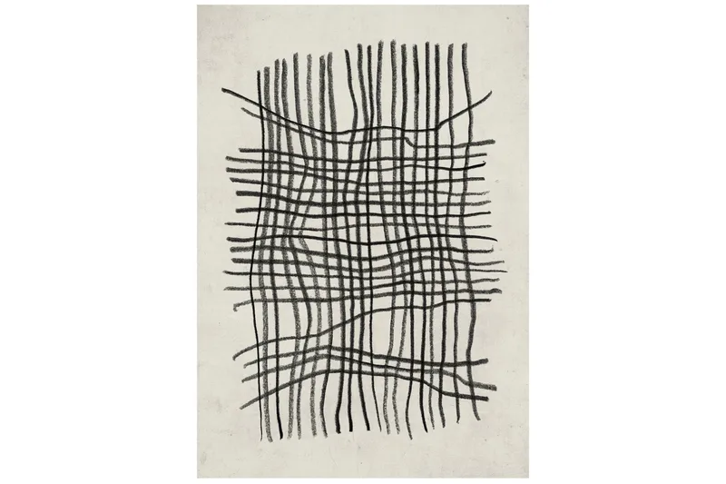 Juliste Linework 30x40 cm, Beige/Musta