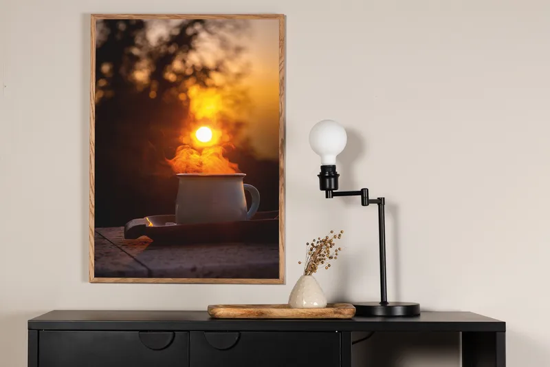 Juliste Morning coffee 30x40 cm - Oranssi/Musta - Sisustustuotteet - Taulu & taide - Juliste