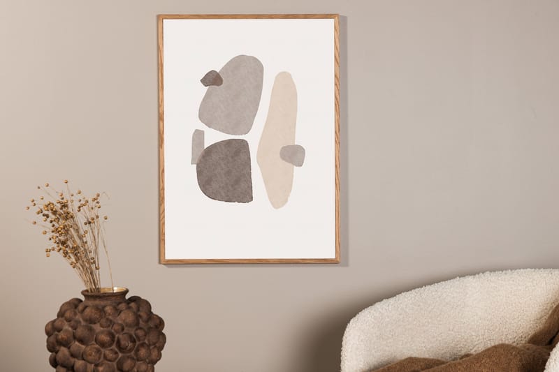 Juliste Shapes 21x30 cm - Musta/Valkoinen - Sisustustuotteet - Taulu & taide - Juliste