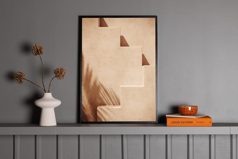 Juliste Stairs 21x30 cm - Vaalea Oranssi - Sisustustuotteet - Taulu & taide - Juliste