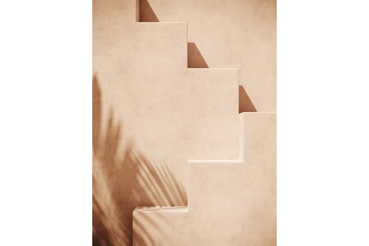 Juliste Stairs 70x100 cm - Vaalea Oranssi - Juliste