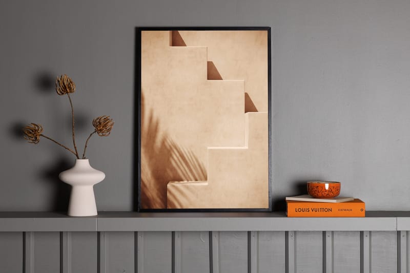 Juliste Stairs 70x100 cm - Vaalea Oranssi - Sisustustuotteet - Taulu & taide - Juliste