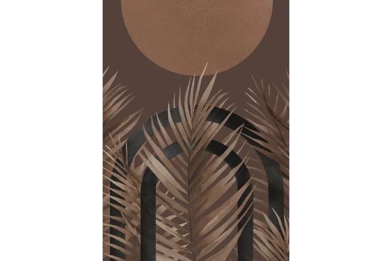 Juliste Structures 50x70 cm, Ruskea