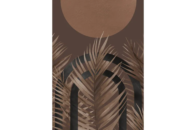 Juliste Structures 70x100 cm, Ruskea