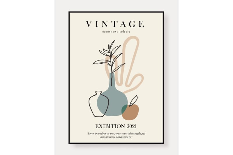 Juliste Vintage 21x30 cm - Beige - Sisustustuotteet - Taulu & taide - Juliste
