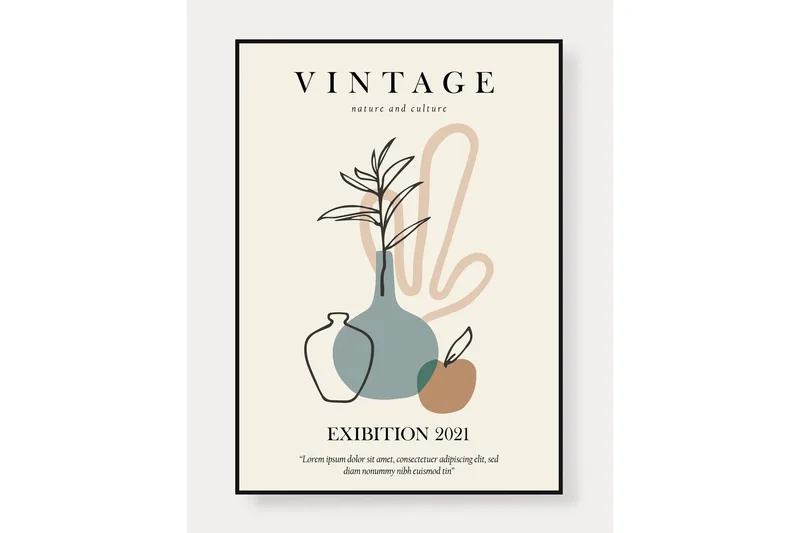 Juliste Vintage 30x40 cm, Beige