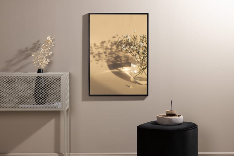 Juliste White Flowers 21x30 cm - Beige - Sisustustuotteet - Taulu & taide - Juliste