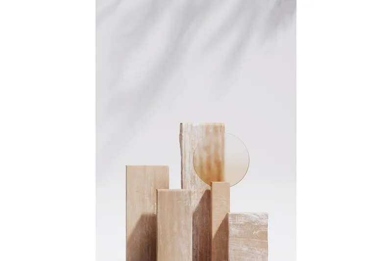 Juliste Wooden Blocks 30x40 cm, Beige