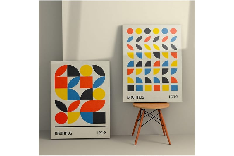 Koristeellinen Doros-maalaus (2 kappaletta) Caldra Monivärinen Max - Monivärinen - Sisustustuotteet - Taulu & taide - Canvas-taulu