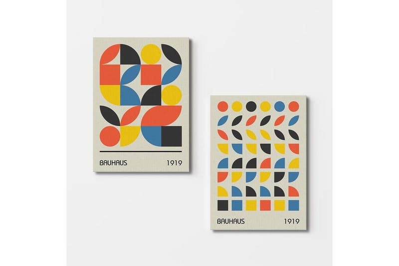 Koristeellinen Doros-maalaus (2 kappaletta) Caldra Monivärinen Max - Monivärinen - Sisustustuotteet - Taulu & taide - Canvas-taulu
