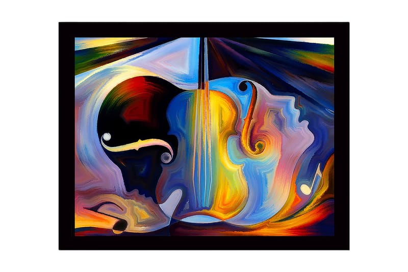 Koristeellinen Kehystetty MDF-maalaus, Monivärinen