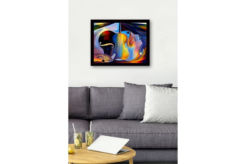 Koristeellinen Kehystetty MDF-maalaus - Monivärinen - Sisustustuotteet - Taulu & taide