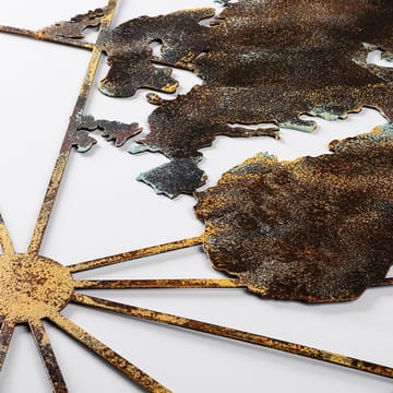 Koristeellinen metallinen seinäkoriste Wallxpert Maailmankarttakehys (120 x 60 cm) Musta - Sisustustuotteet - Taulu & taide - Juliste