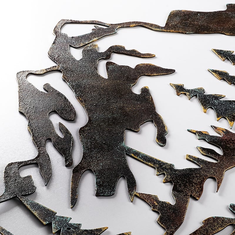 Koristeellinen metallinen seinäkoriste Wallxpert Mountain (70 x 40 cm) - Sisustustuotteet - Taulu & taide - Juliste