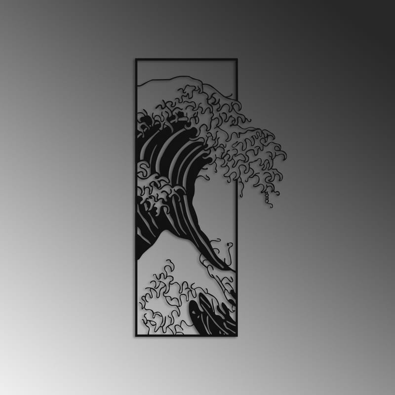 Koristeellinen metallinen seinäkoriste Wallxpert Waves (34 x 62 cm) - Sisustustuotteet - Taulu & taide - Juliste